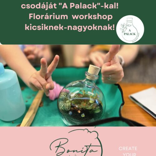 florárium workshop, növény, alkotás, kézműves